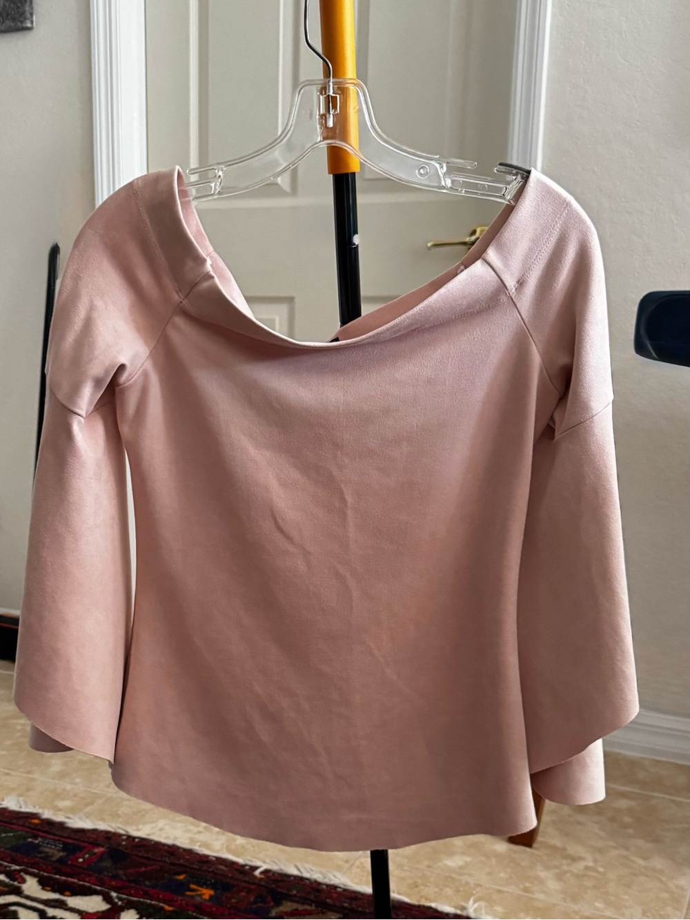 Fifteen Twenty Dusty Rose Boatneck Off Shoulder Top Size S